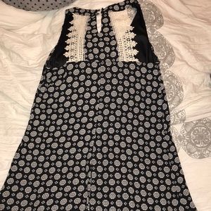 Black & White Lace Pattern Dress